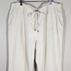 MICHAEL KORS Linen Drawstring Pants